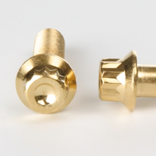 Rimscrew M7x24mm steel goldlook 12,9mm